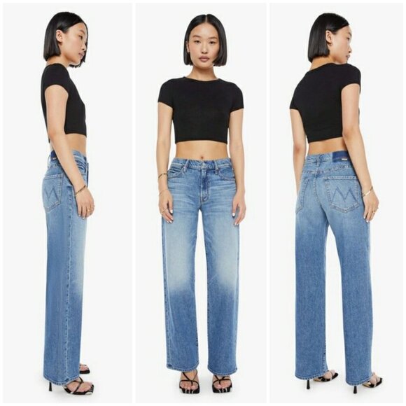 💕MOTHER SUPERIOR💕 Lil' Mid-Rise Tunnel Vision Sneak Jeans I'm A Winner 30 NWOT - Picture 2 of 16